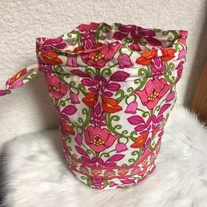 Vera Bradley Pink and Orange Floral ditty Bag